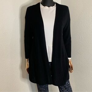 Alfani Black Cardigan Sweater Open Front Long Sleeve